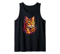 Cute Bengal Cat Pop Art Colorful Bengal Cat Lover Tank Top