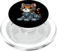 Cute Bengal Cyborg Cat Robot PopSockets PopGrip for MagSafe