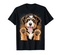 Cute Bernedoodle Peeking Doodle Puppy Dog Lover Men Women T-Shirt