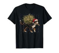 Cute Bernese Mountain Dog in a Christmas Tree for Men Women T-Shirt