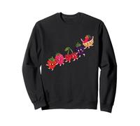 Cute Berry Pie Kawaii Fruit Friends Cartoon Illustration Sweatshirt