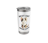 Cute Best Cat Mom Ever Mama Calico Cat Lover Stainless Steel Insulated Tumbler