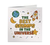 Cute Best Grumps in the Universe Greeting Card - for Office Pal, Workmate - Retirement, Farewell, Appreciation - Customisable Job Title - Professionally Printed in the UK