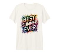 Cute Best Summer Ever Girls Vacation Swim Mermaid Beaching Premium T-Shirt