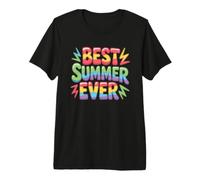 Cute Best Summer Ever Rainbow Family Vacation Vacay Camp Premium T-Shirt