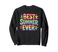 Cute BEST SUMMER EVER Rainbow Family Vacation Vacay Camp Sweatshirt