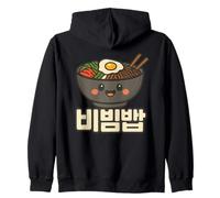 Cute Bibimbap Korean Language K-Food Lover Love Korean Food Zip Hoodie