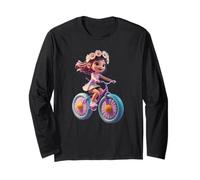 Cute Bicycle Flower Girl Unisex Design for Men Women Tee Long Sleeve T-Shirt