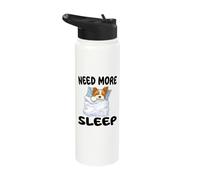 Cute Biewer Terrier Need More Sleep Pajamas Nightgown Stainless Steel Insulated Water Bottle