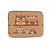 Cute Big Brown Cartoon Owls Laptop Case, Computer Case Laptop Gifts for Men Women for Travel Abroad