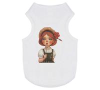 'Cute Big Eyed Girl with Flower' Pet Dog/Cat T-Shirt (PT00136369)