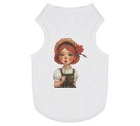 'Cute Big Eyed Girl with Flower' Pet Dog/Cat T-Shirt (PT00136370)