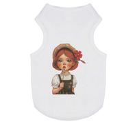 'Cute Big Eyed Girl with Flower' Pet Dog/Cat T-Shirt (PT00136371)