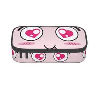 Cute Big Face Large-Capacity Organized Pencil Case With Full-Print Design â€“ Durable Oxford Fabric Stationery Pouch Featuring Smart Multi-Zone Layout, Mesh Pocket, Adjustable Divider & 4 Pen Slots