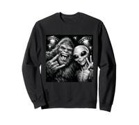 Cute Big Smile Bigfoot Alien Selfie Funny Classic Conspiracy Sweatshirt