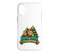 Cute Bigfoot Peace Sign Hide & S hampion Case for iPhone 16 Plus