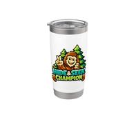 Cute Bigfoot Peace Sign Hide & S hampion Stainless Steel Insulated Tumbler