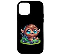 Cute Bigfoot Sasquatch Lawn Mower Gardening Art Case for iPhone 12 mini