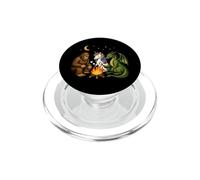 Cute Bigfoot Unicorn Dragon Campfire Camping PopSockets PopGrip for MagSafe