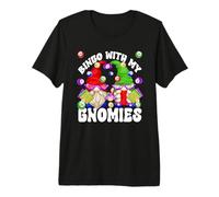 Cute Bingo with My Gnomies Funny Family Saying Bingo Gnome Premium T-Shirt