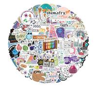 Cute Biology Stickers, Science Sticker Pack, Waterproof PVC Funny Decals, Ideal for Journaling Scrapbooking Laptop Water Bottle Decor, 2.32 Inches, Multicolor, 110 Pieces