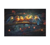 Cute Bird 1000 Pieces Wooden Jigsaw Puzzle for Adults Puzzles Brain Exercise Challenge High Difficulty Game for Kids （75×50cm）