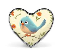 Cute Bird Button Pin Design Your Own Personalized Pin Cute Button Badge Exquisite Heart Badge Fashion Brooch Metal Decorative Lapel Pins for Hat Clothes Backpack