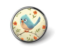 Cute Bird Button Pin,exquisite Round Badge Custom Badge Pins Kit Funny Gifts for Couples, Friends, Clothing Accessories, 3 Styles
