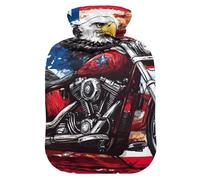 Cute Bird Cartoon America Red Hot Water Bottle with Soft Cover Hand Feet Warmer Hot Water Bag for Pain Relief