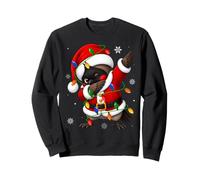 Cute Bird Christmas Lights Fun Dab Dance Santa Bird Xmas Sweatshirt