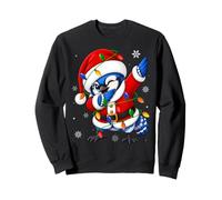 Cute Bird Christmas Lights Fun Dab Dance Santa Xmas Sweatshirt