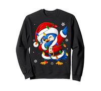 Cute Bird Christmas Lights Fun Dab Dance Santa Xmas Sweatshirt