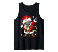 Cute Bird Christmas Lights Fun Dab Dance Santa Xmas Tank Top