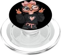 Cute Bird Funny Owl Black Glasses Baby Chick Animal Mom PopSockets PopGrip for MagSafe
