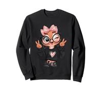 Cute Bird Funny Owl Black Glasses Baby Chick Animal Mom Sweatshirt