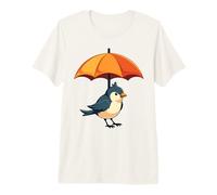 Cute Bird Under Umbrella Graphic Gift for Men Women Kids Premium T-Shirt