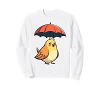 Cute Bird Under Umbrella Graphic Gift for Men Women Kids Sweatshirt