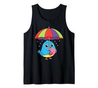 Cute Bird Under Umbrella Graphic Gift for Men Women Kids Tank Top