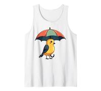 Cute Bird Under Umbrella Graphic Gift for Men Women Kids Tank Top