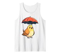 Cute Bird Under Umbrella Graphic Gift for Men Women Kids Tank Top