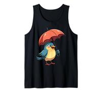 Cute Bird Under Umbrella Graphic Gift for Men Women Kids Tank Top