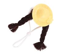 Cute Birds Hat - Funny Small Pet Hat Decor - Headwear Accessories with Two Twist Braids for Hamster, Cockatiel, Parakeet, and