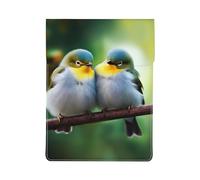cute birds in love Printed 13 Inch Laptop Sleeve PU Leather Shockproof Notebook Computer Bag Cover Tablet Carrying Case