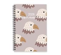 Cute Birds Journal 2026 A5 To Do List Notebook Planners 2026 Diary Womens Notebook Journal for Meeting Week To View Monthly Year Diary Planner with Dotted Line Note Page Slim