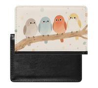 Cute Birds On The Branch Passport Holder Unique PU Ultra-thin Passport Protective Case Compact Easy to Carry Passports Cover for Women And Men Passports Case