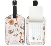 Cute Birds Suitcase Tag, Pu Leather Name Tags for Bags with Privacy Protection Cover, Travel Tag Bags Luggage Label Holders Suitcase Identifier, Men Women Travel Accessory, Mens Gifts