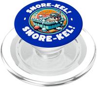 Cute Birdwatcher And Peregrine Falcon In A Bath PopSockets PopGrip for MagSafe