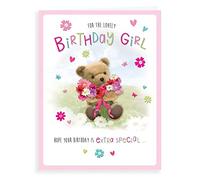 Cute Birthday Card Flowers - 8 x 6 inches - Regal Publishing
