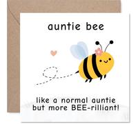 Cute Birthday Card for Auntie, More BEE-rilliant Than the Rest