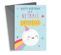 Cute Birthday Card - For Her - Netball Superstar!